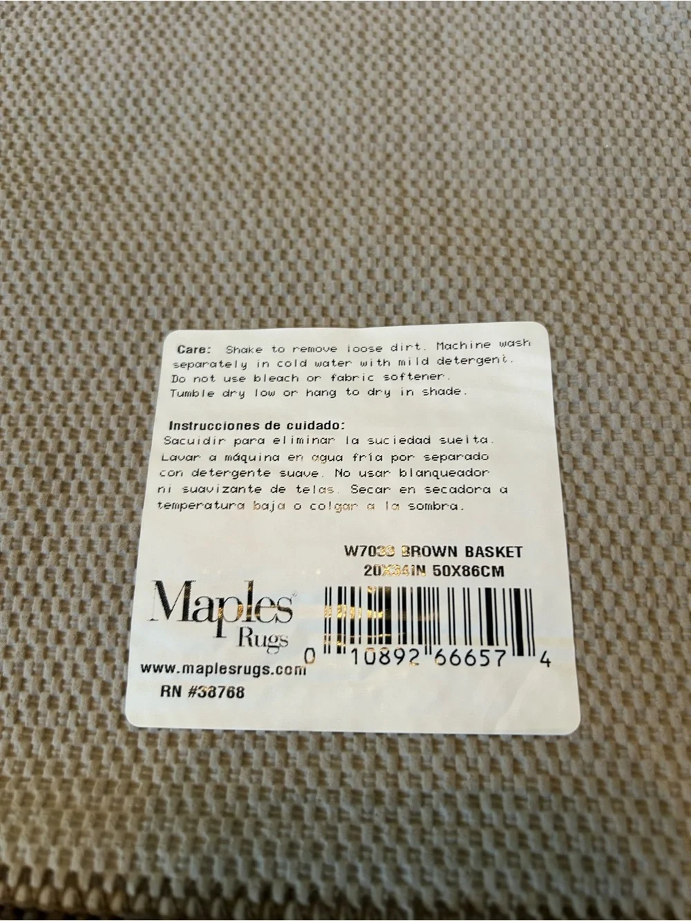 Mainstays Brown 20” x 34” Accent Rug